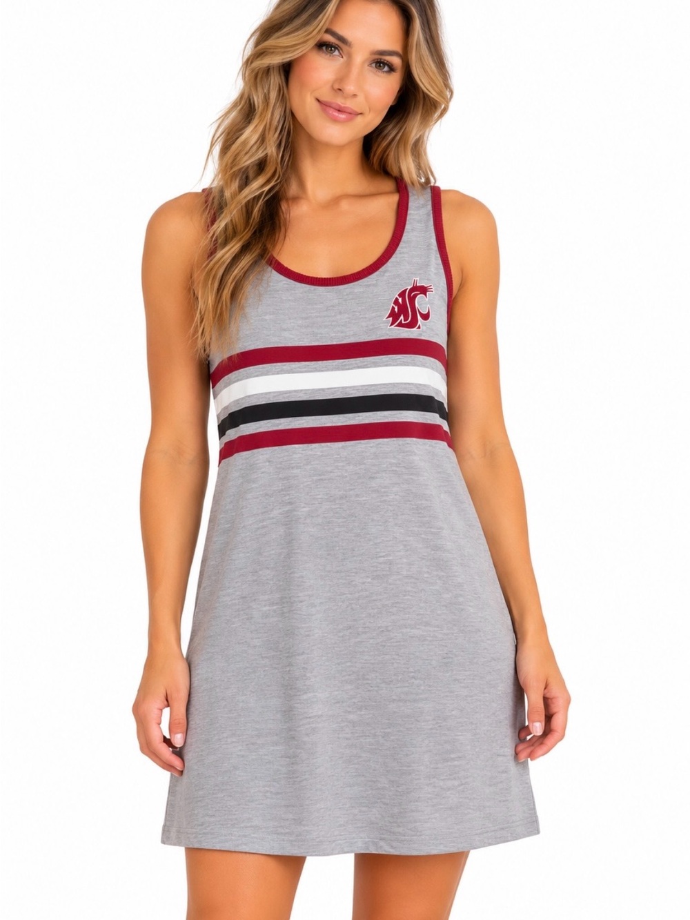 NWT Colosseum Washington State Cougars WSU Tank Dress Gray Crimson Medium❤️